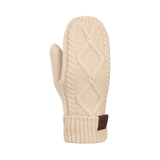 Kombi - Cable Knit Mittens - Women - Oxford Tan
