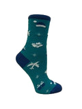 WestJet Limited Edition Blue Santa Hat Holiday Socks 2025