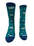 WestJet Limited Edition Blue Santa Hat Holiday Socks 2025