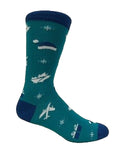 WestJet Limited Edition Blue Santa Hat Holiday Socks 2025