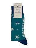 WestJet Limited Edition Blue Santa Hat Holiday Socks 2025