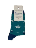 WestJet Limited Edition Blue Santa Hat Holiday Socks 2025