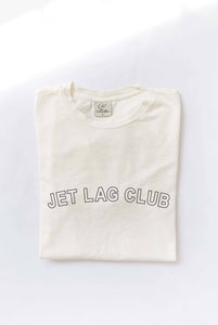 JET LAG CLUB Mineral Washed Graphic Top
