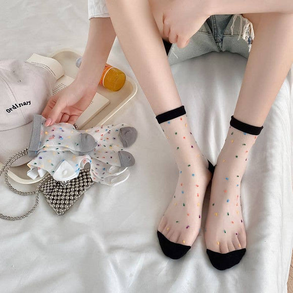 Rufia - Colorful  Mesh Dot Socks