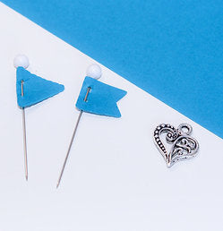 Map Pin Sets - Flags-Turquoise