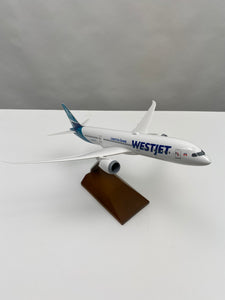 WestJet 787 Model Airplane - Wooden Stand - 1:200 *Arriving May 2024*