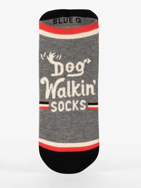 Blue Q Sneaker Socks Dog Walkin' Socks