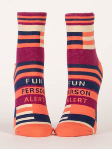 Blue Q Fun Person Alert Women's Ankle Socks