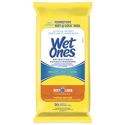Wet Ones Citrus Antibacterial Hand Wipes - 20ct